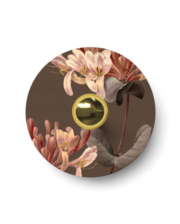 Abat-jour mini plat Ellepì à motifs floraux 'Blossom Haven', diamètre de 24 cm - Fabriqué en Italie