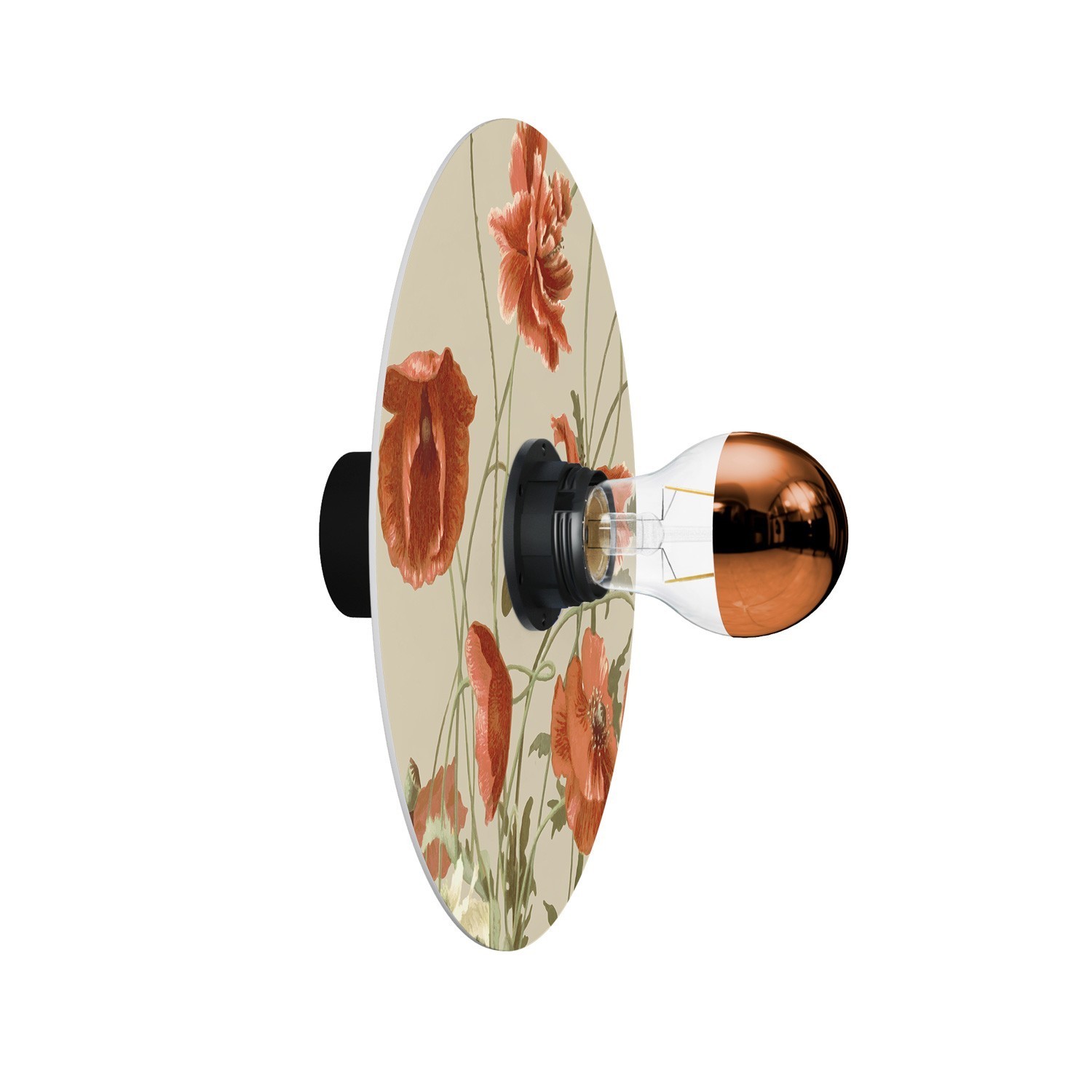 Lampe murale ou de plafond avec abat-jour à motifs floraux 'Blossom Haven' - Waterproof IP44