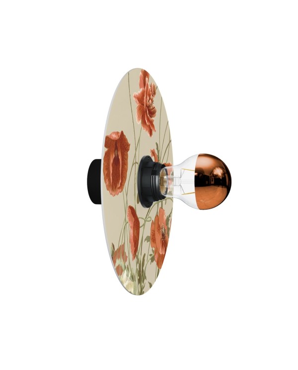 Lampe murale ou de plafond avec abat-jour à motifs floraux 'Blossom Haven' - Waterproof IP44