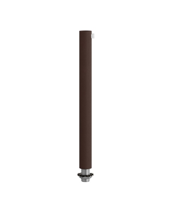 Serre-câble cylindrique en métal long 15 cm avec tige, écrou et rondelle