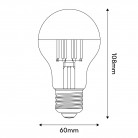 Ampoule LED Demi Sphère Argent Goutte A60 7W 650Lm E27 2700K Dimmable - A02