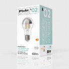 Ampoule LED Demi Sphère Argent Goutte A60 7W 650Lm E27 2700K Dimmable - A02