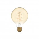 Ampoule Dorée LED Carbon Line avec filament en spirale Globe G95 4W 250Lm E27 1800K Dimmable - C06