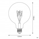 Ampoule LED Transparente B04 Ligne 5V Filament court Globo G125 1,3W 110Lm E27 2500K Dimmable