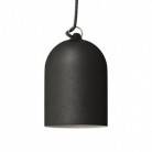 Suspension fabriquée en Italie avec câble textile, abat-jour Mini Cloche XS en céramique - complète avec ampoule