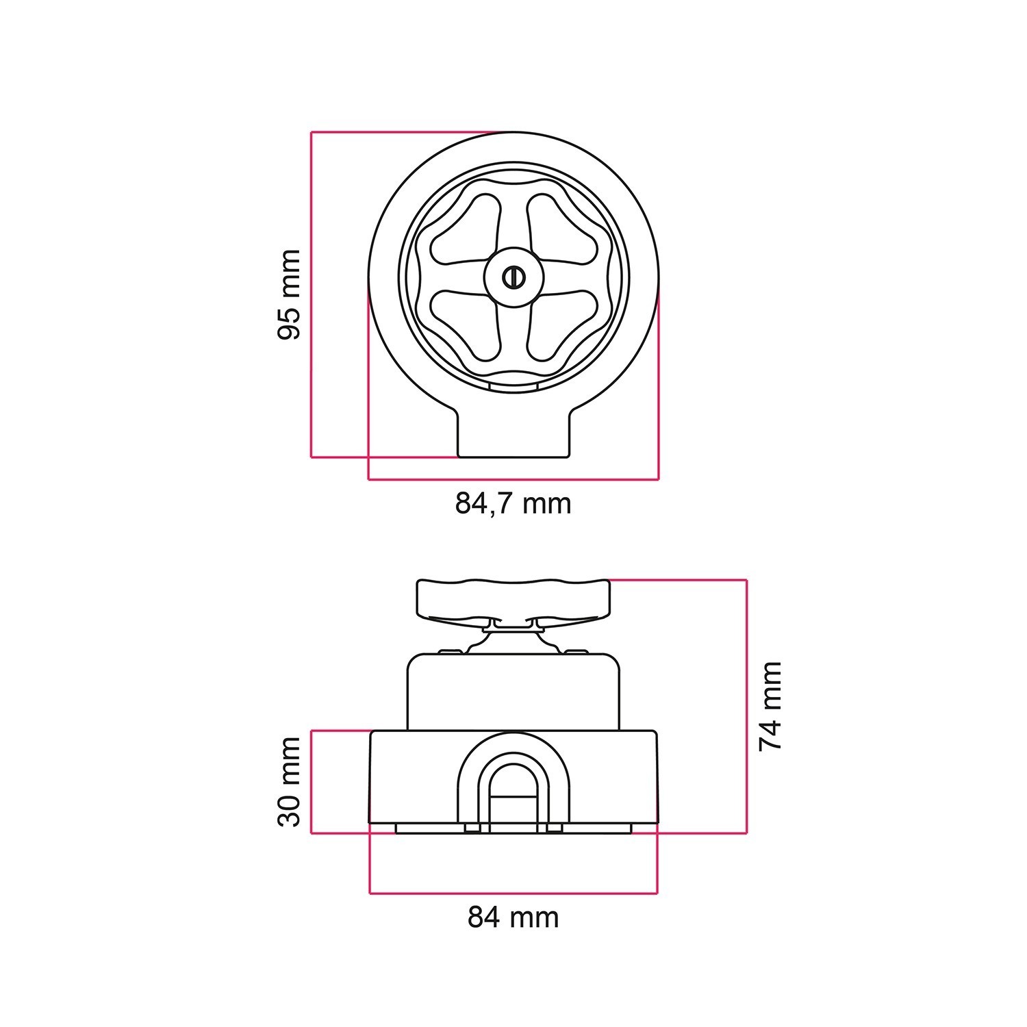 Kit interrupteur/déviateur à bascule avec bouton et base pour Creative-Tubes en porcelaine blanche