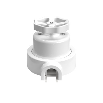 Kit interrupteur/déviateur à bascule avec bouton et base pour Creative-Tubes en porcelaine blanche