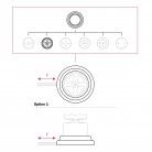 Kit interrupteur/déviateur avec bouton et base en porcelaine blanche