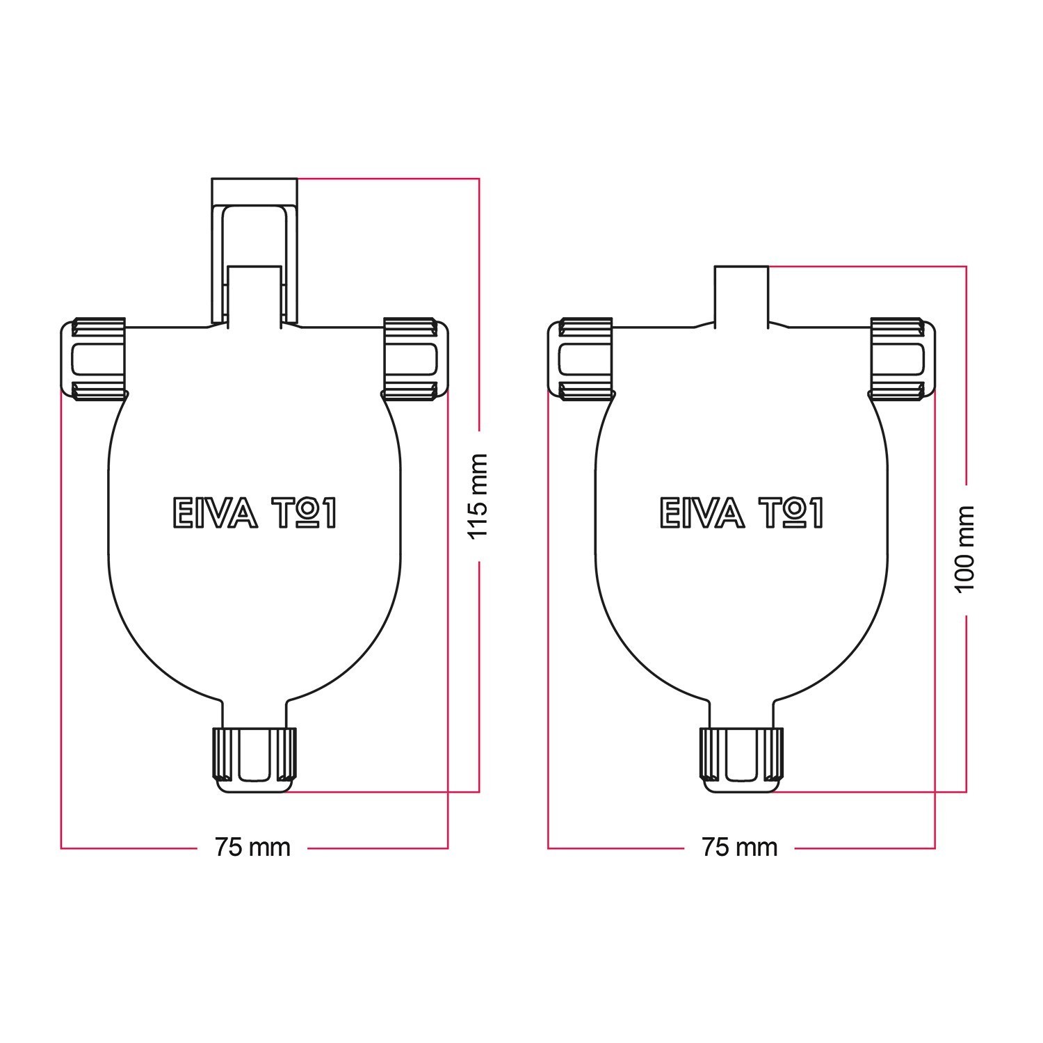 EIVA-3, connecteur 3 voies extérieur IP65 snap-in