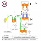 Kit de connexion WAGO compatible avec câble 3x pour Rosace à 4 trous
