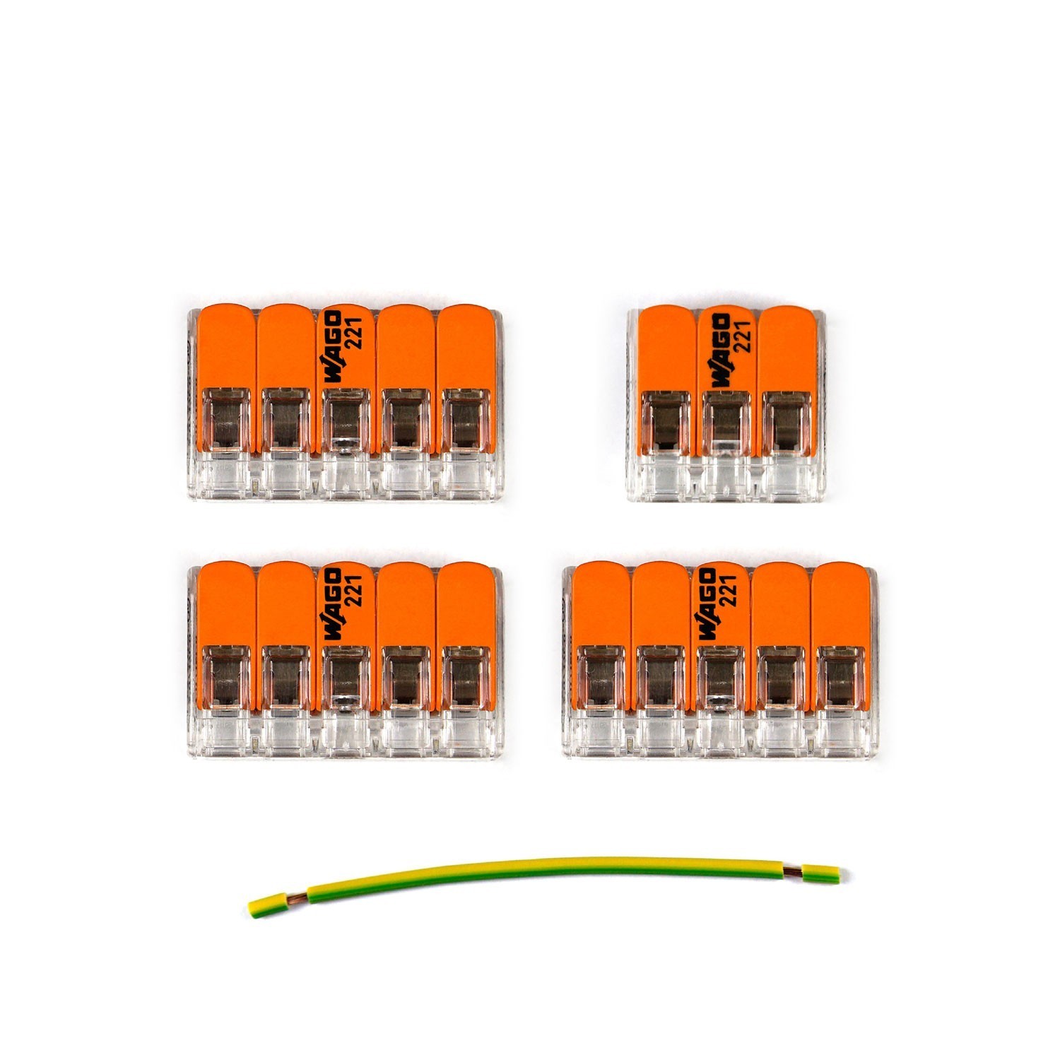 Kit de connexion WAGO compatible avec câble 3x pour Rosace à 4 trous