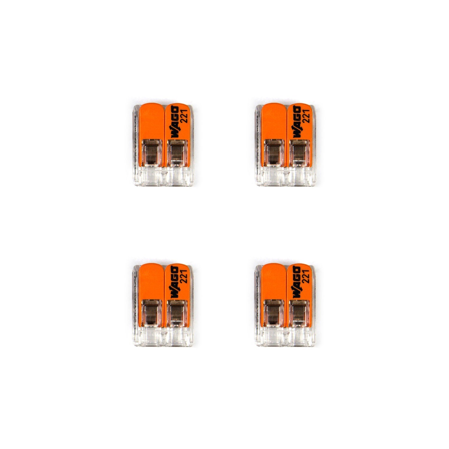 Kit de connexion WAGO compatible avec câble 2x pour mini rosace à 1 trou avec interrupteur