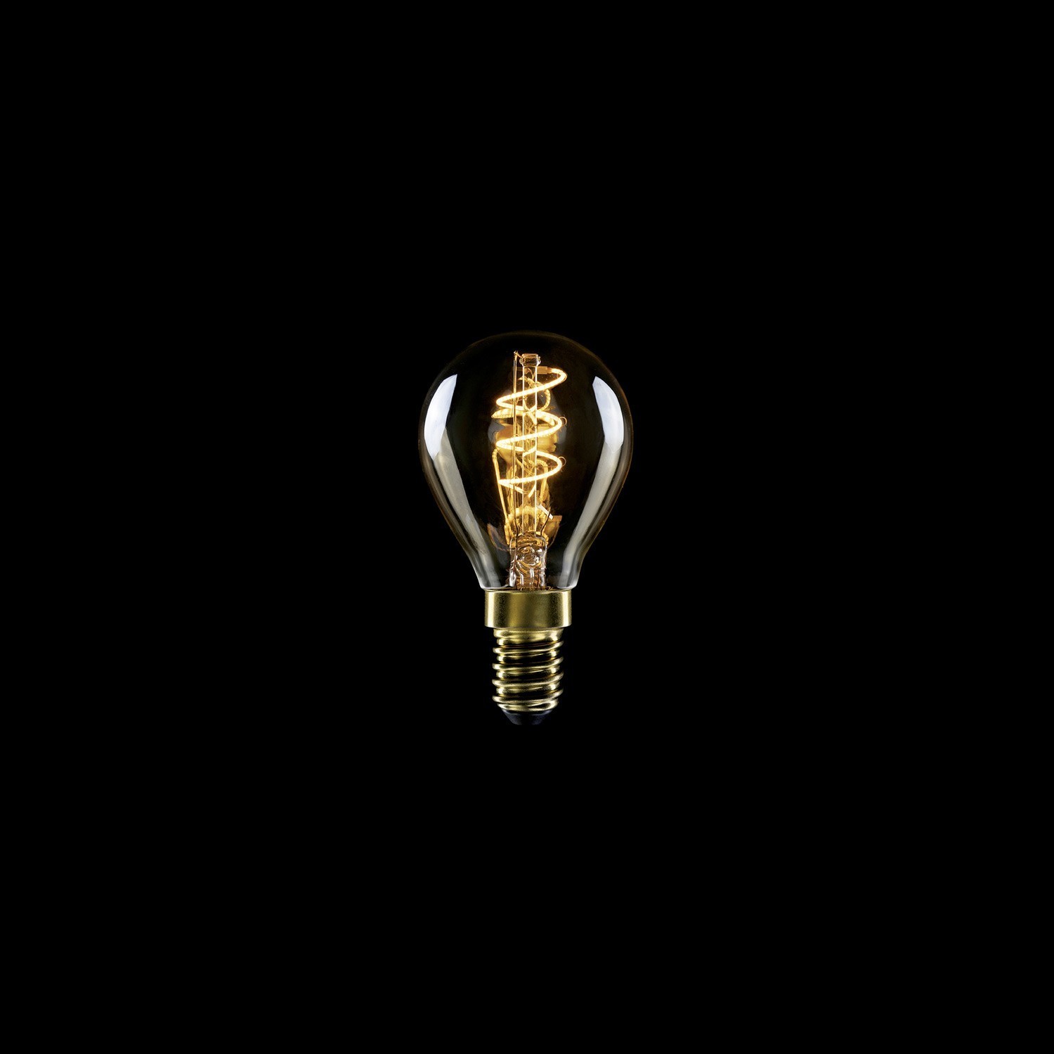 Ampoule Dorée LED Carbon Line avec filament en spirale Mini Globe G45 2,2W 136Lm E14 1800K Dimmable - C02