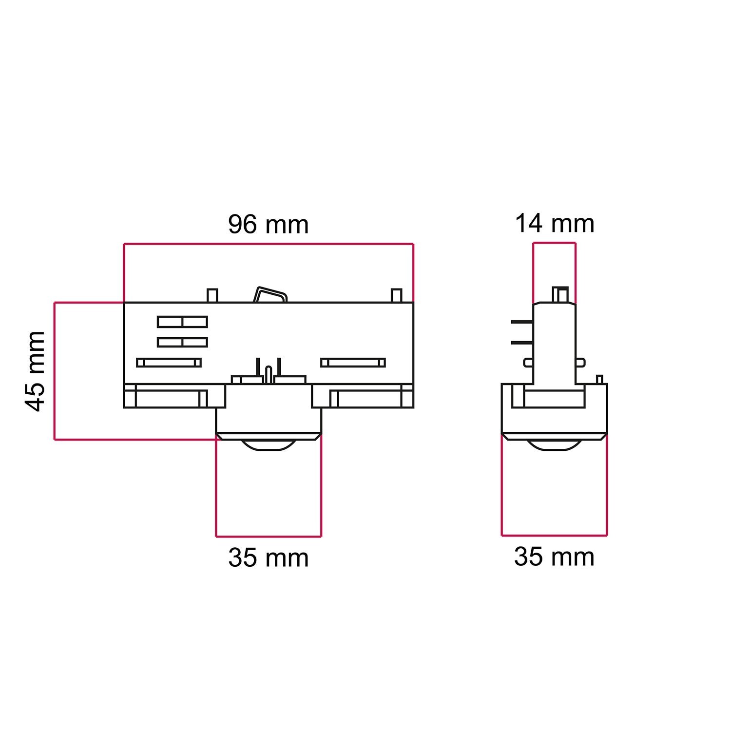 Adaptateur Eutrac pour circuits triphasés - pour suspension