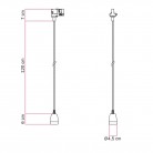 Suspension pour rail classique avec finition en porcelaine