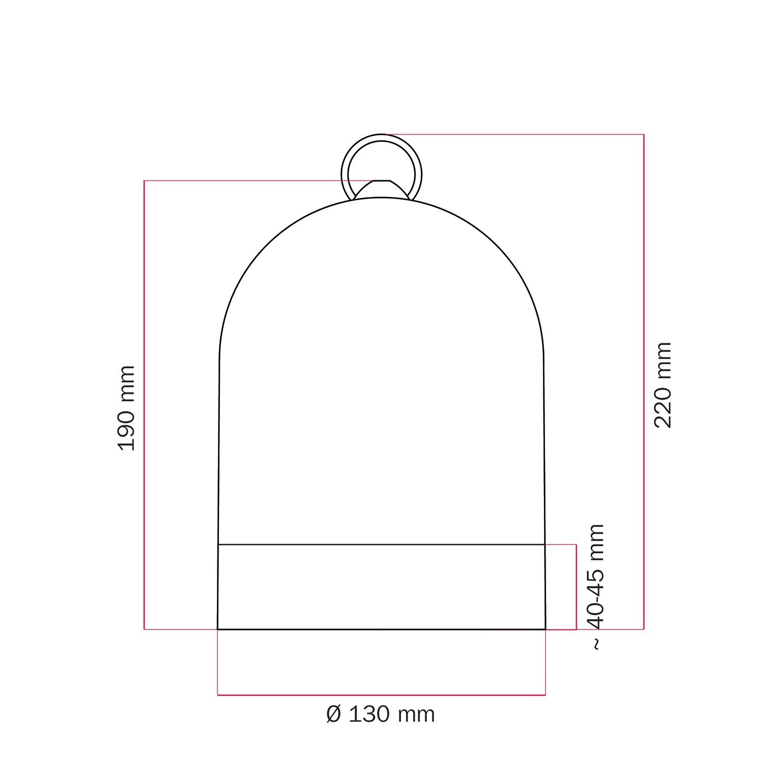 Abat-jour Campana Mini XS en céramique bicolore, collection Materia - Fabriqué en Italie