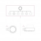 Base en porcelaine pour prise électrique et interrupteur/déviateur compatible avec Creative-Tubes - de 1 à 4 sorties