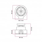 Kit interrupteur/déviateur à bascule avec bouton et base pour Creative-Tubes en porcelaine blanche