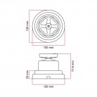 Kit interrupteur/va et vient avec bouton et base en porcelaine blanche