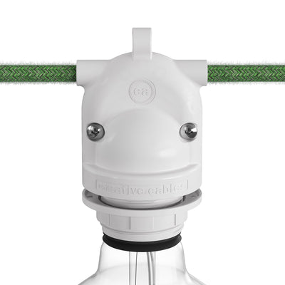 Eiva-2 - Douille pour extérieur à double sortie IP65 culot E27 pour système Modulair - Blanc